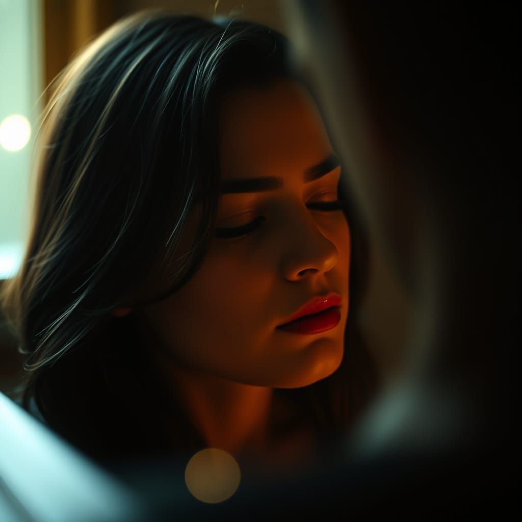 Moody Portrait in a Romantic Atmosphere