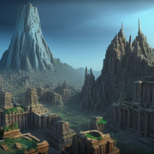 Lost City of Ancient Gods in Cel-Shaded CGI