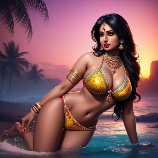 Hyperrealistic Bikini Scene with American Men