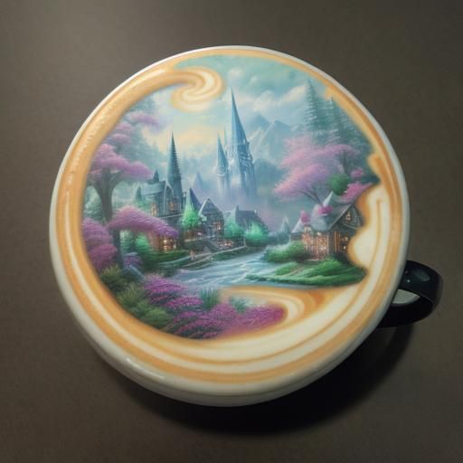 Ethereal Fantasy Latte Art in Hyperdetail
