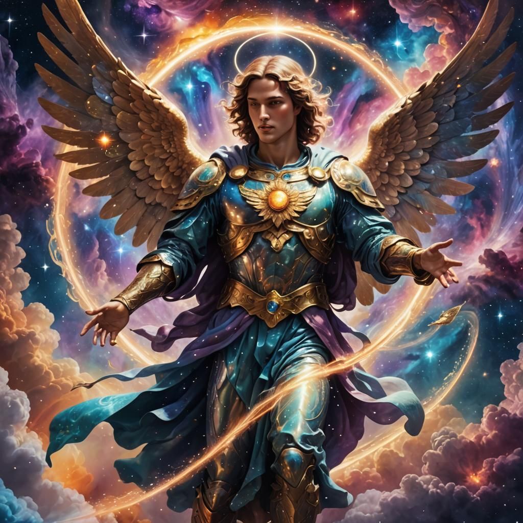 Archangel Gabriel Sending a Message in Space