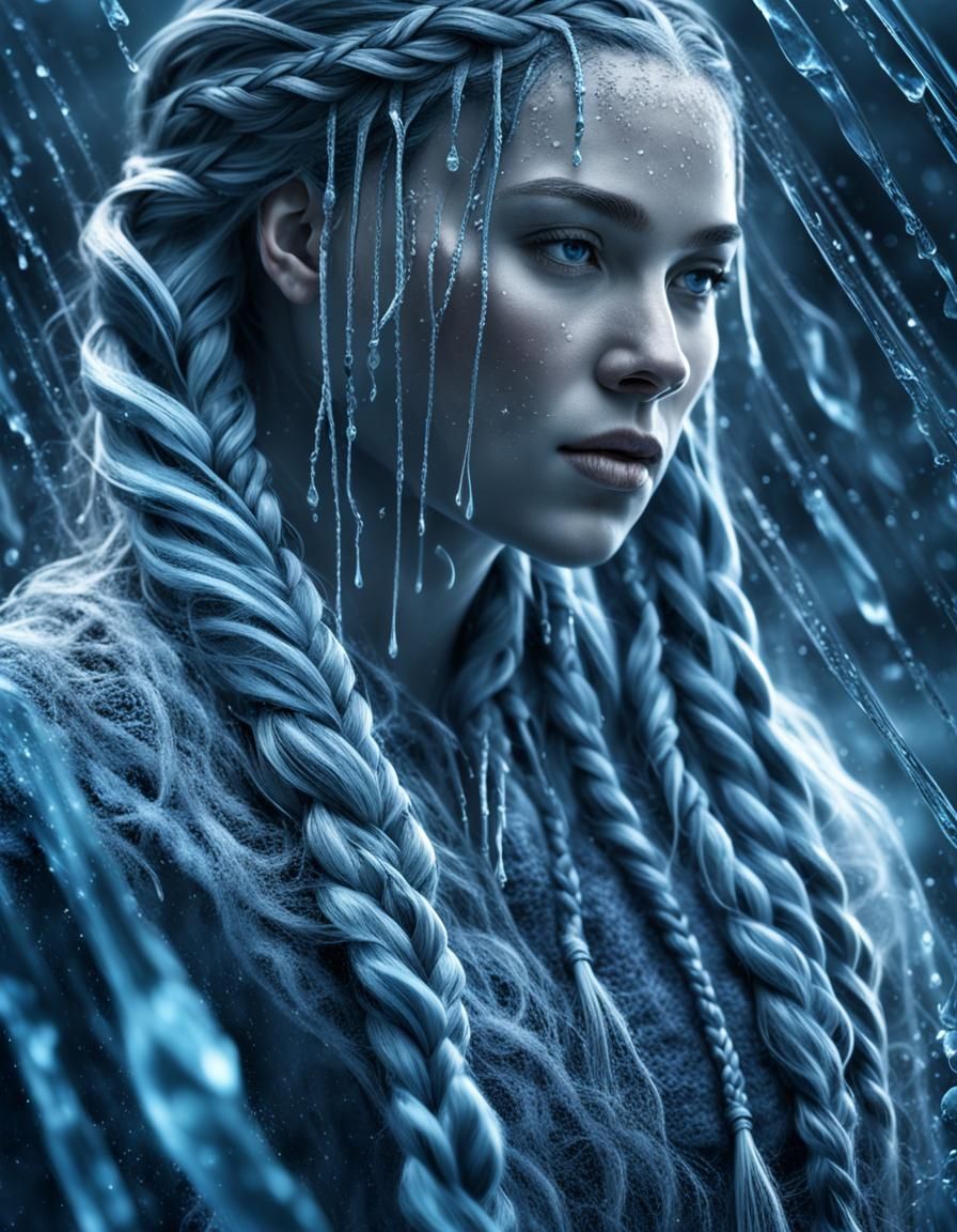 Icy Water Braid Woman in Ultra HD