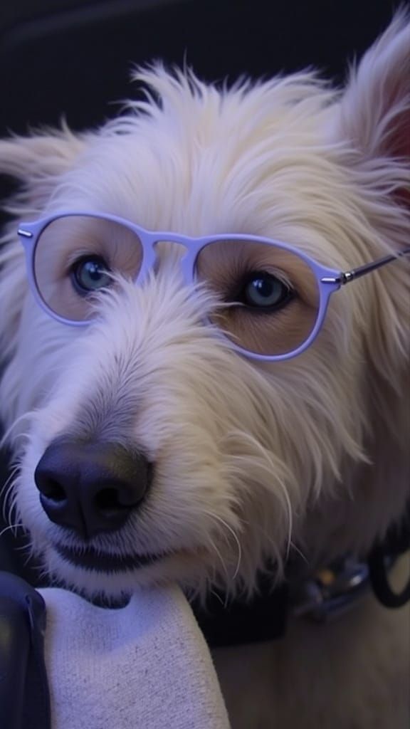 Happy Dog and Stylish Driver Enjoy a Road Trip Adventure
