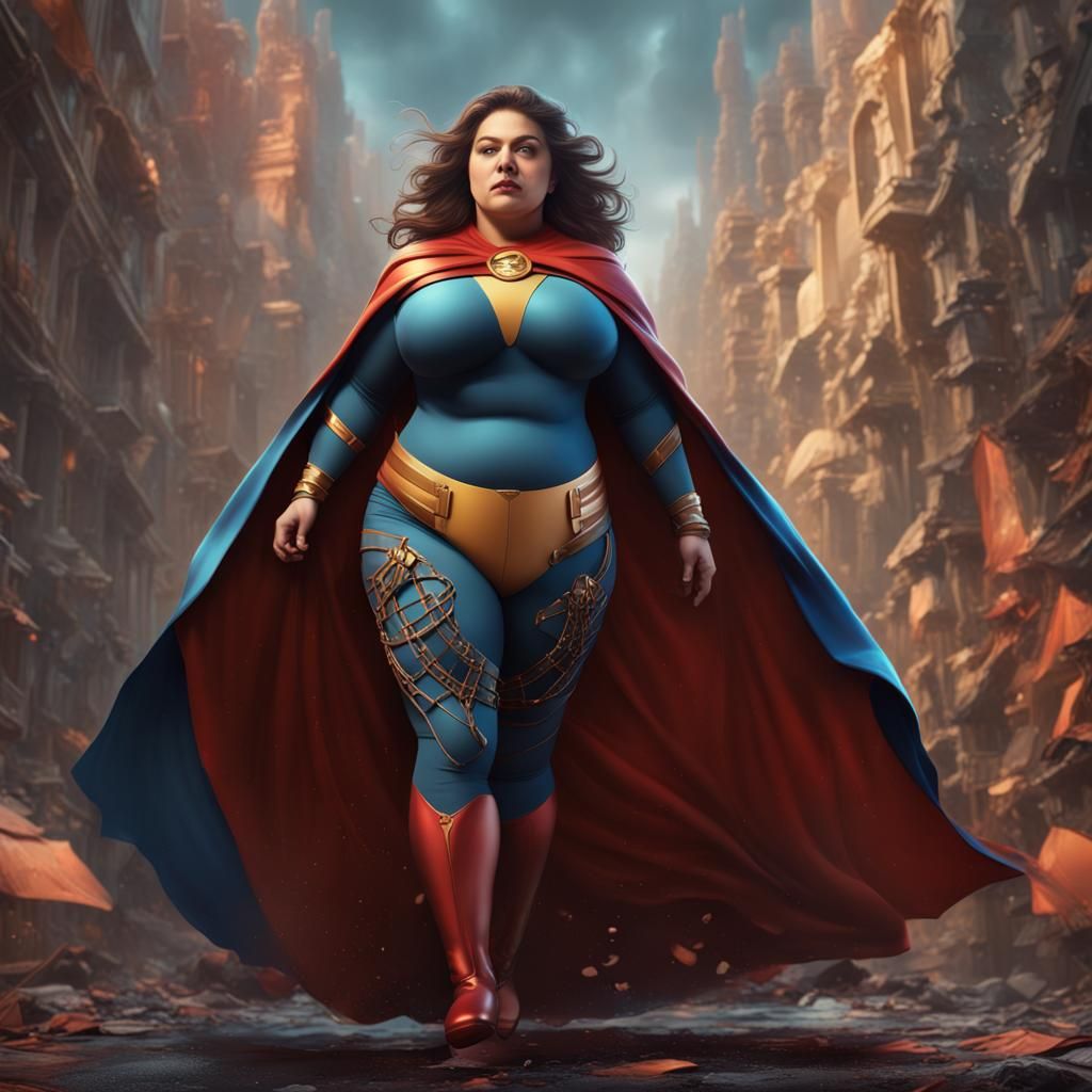 Gordita Heroine in Vibrant Vector Style