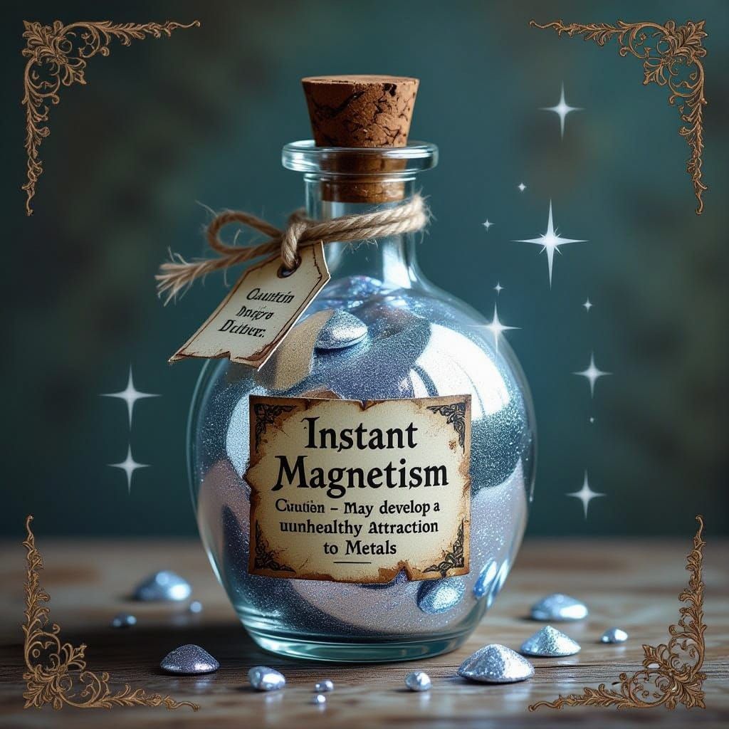 Enchanted Potion Bottle in Whimsical Fantasy Style