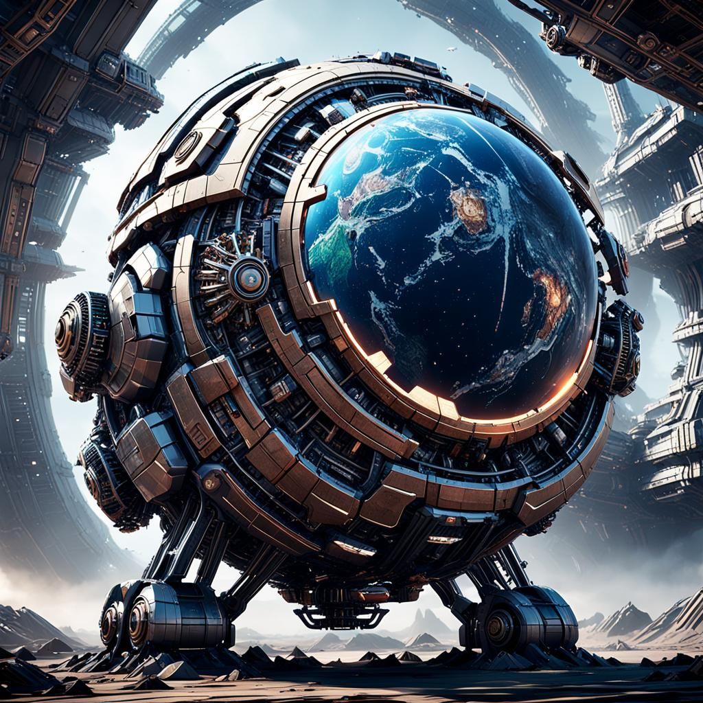 Mechanical Planet Vehicle: Sci-Fi World in Motion