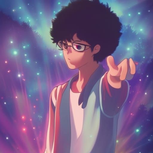 Magical Disco Scene in Anime Key Visual Style