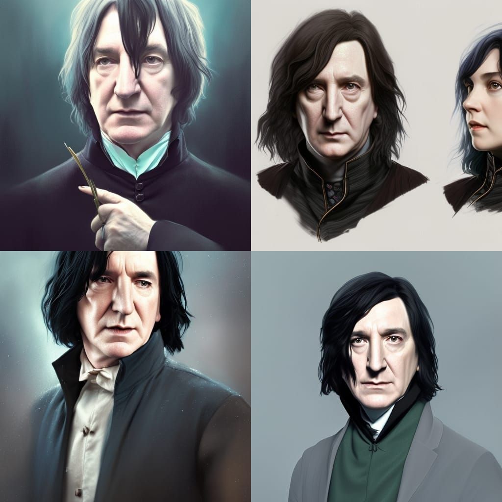 Snape and Evans Portrait in Art Nouveau Style