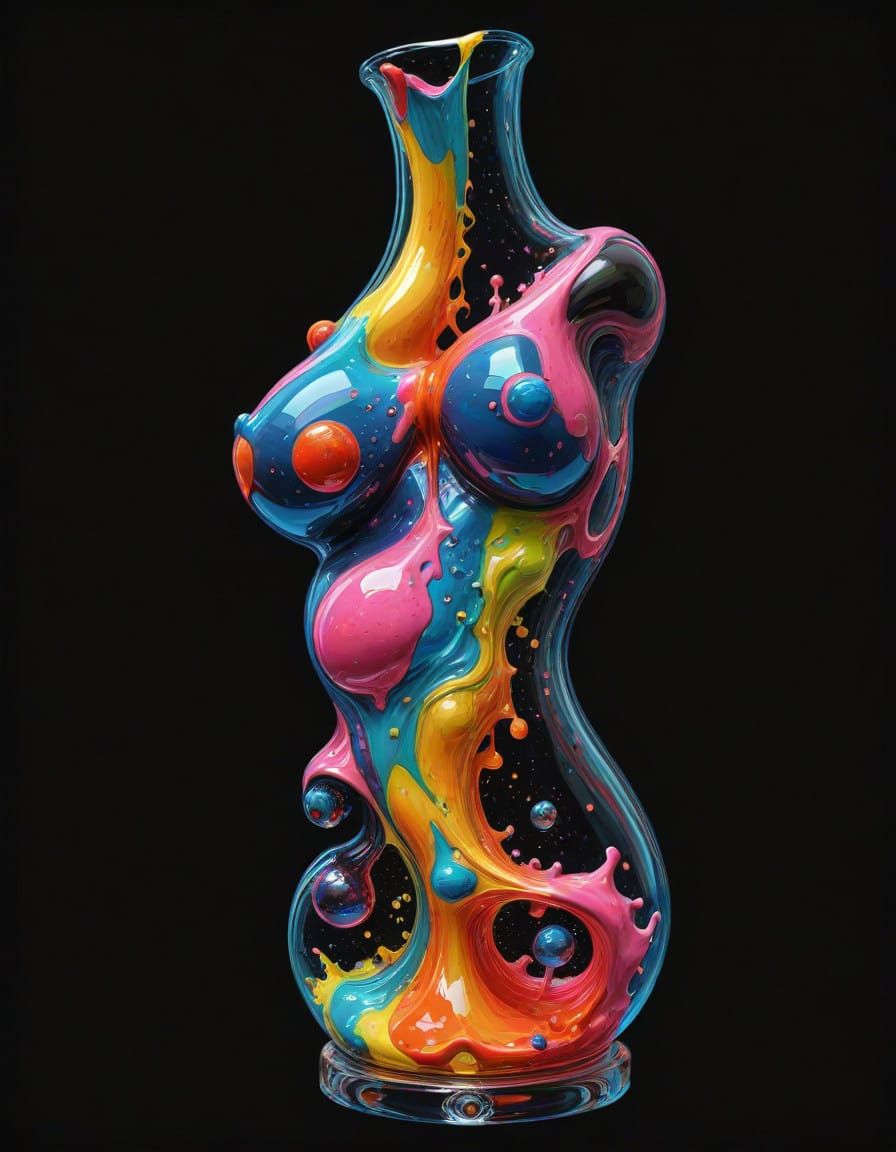 1970's lava lamp shaped like woman's torso II