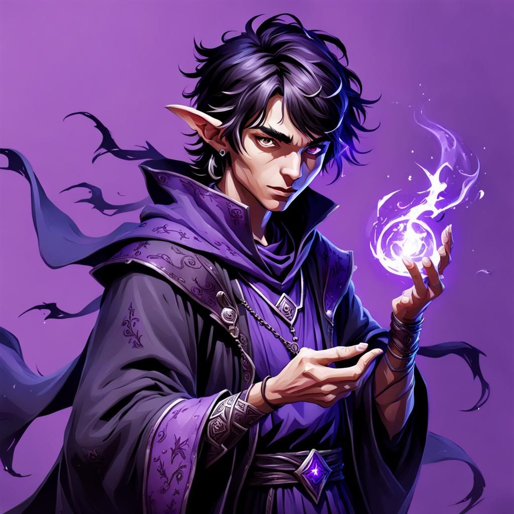 a young dark sorcerer