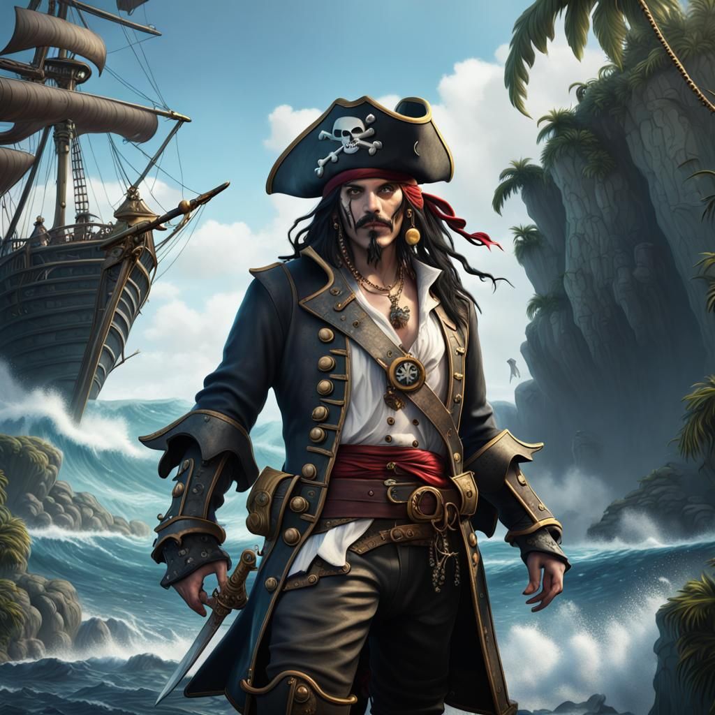 Orca Pirate in Detailed Matte Painting