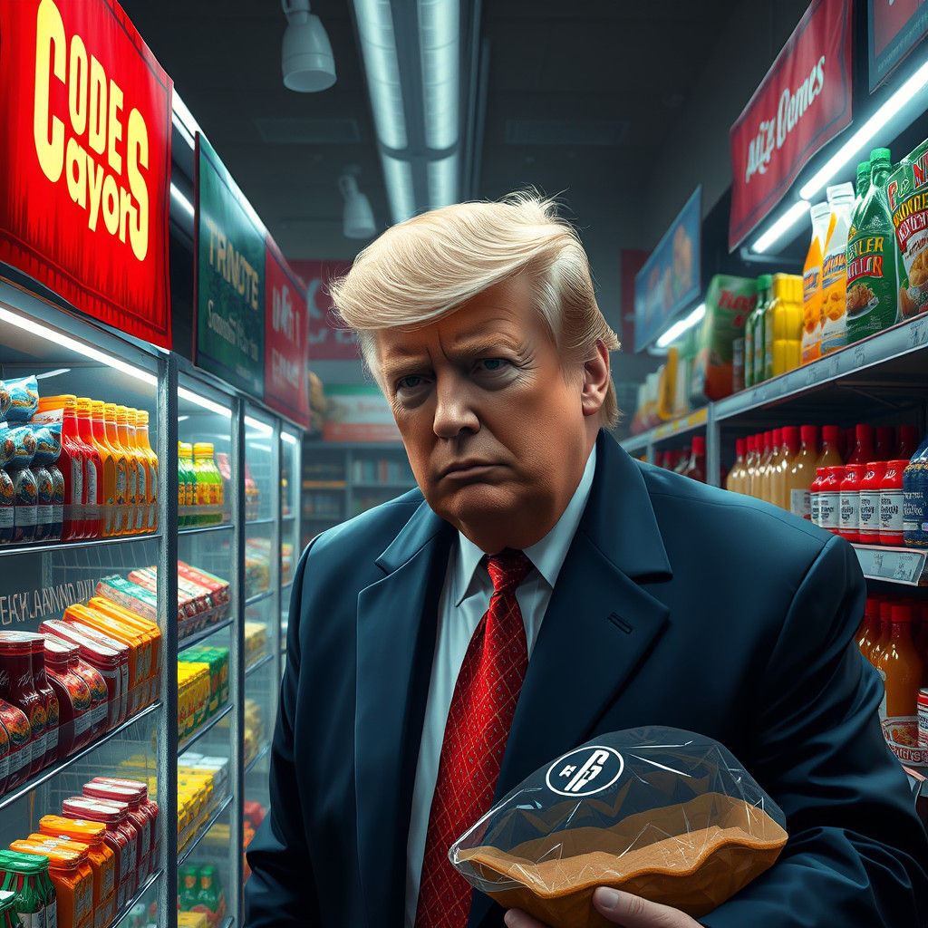 Donald Trump in a Grocery Store