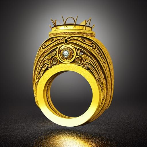 Golden Heart and Ring: Digital Matte Painting