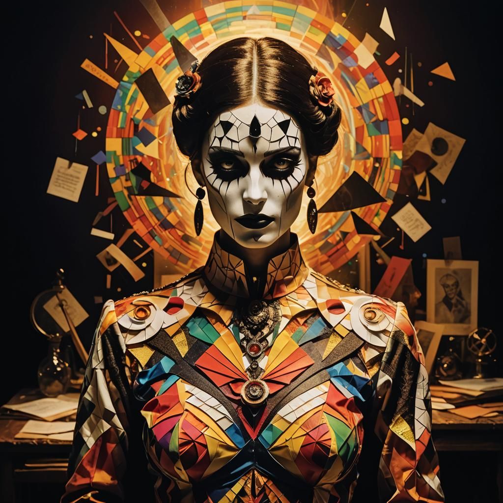 Cubist Collage: Designer as Death Figure in Dance Macabre