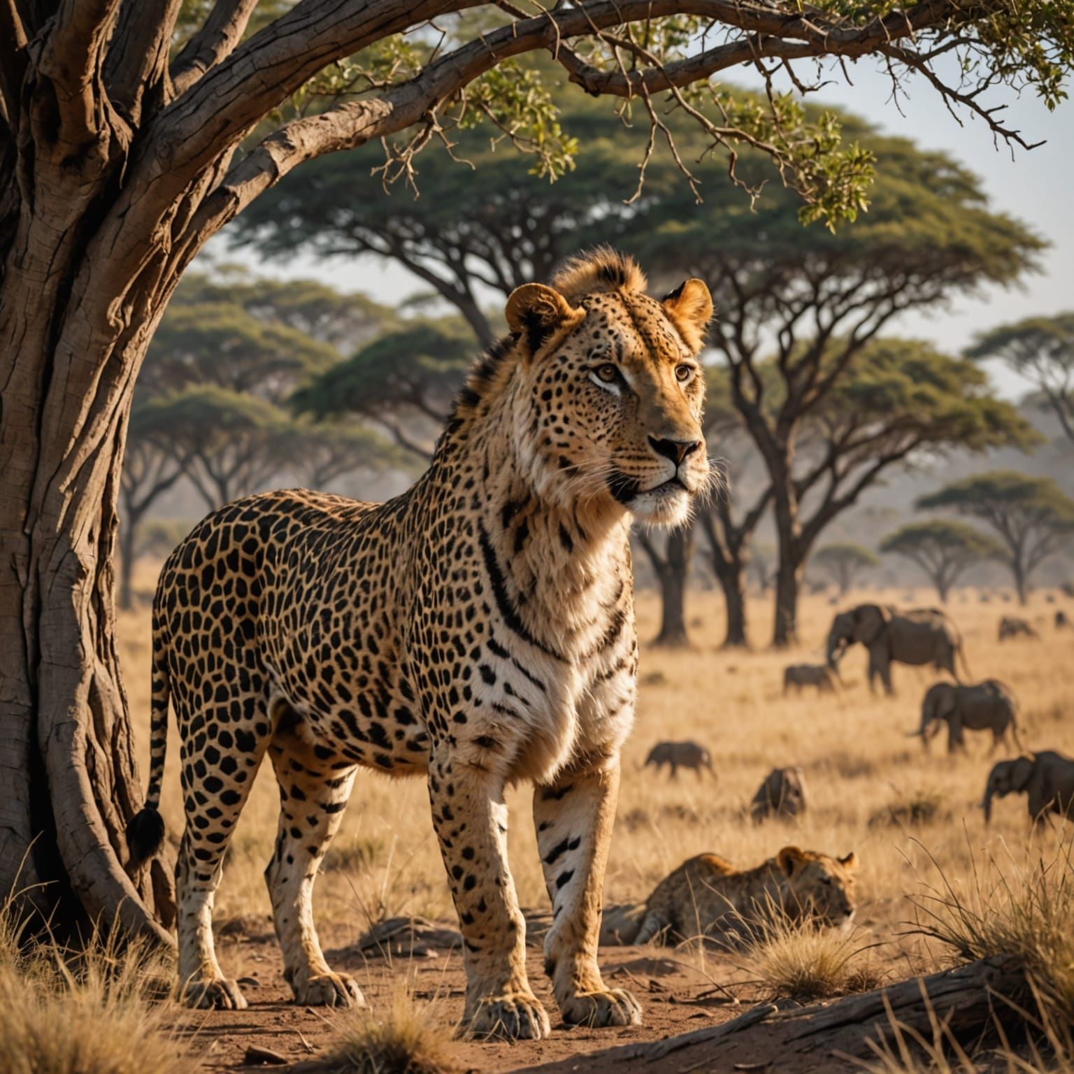 Majestic Lion King of the Savanna