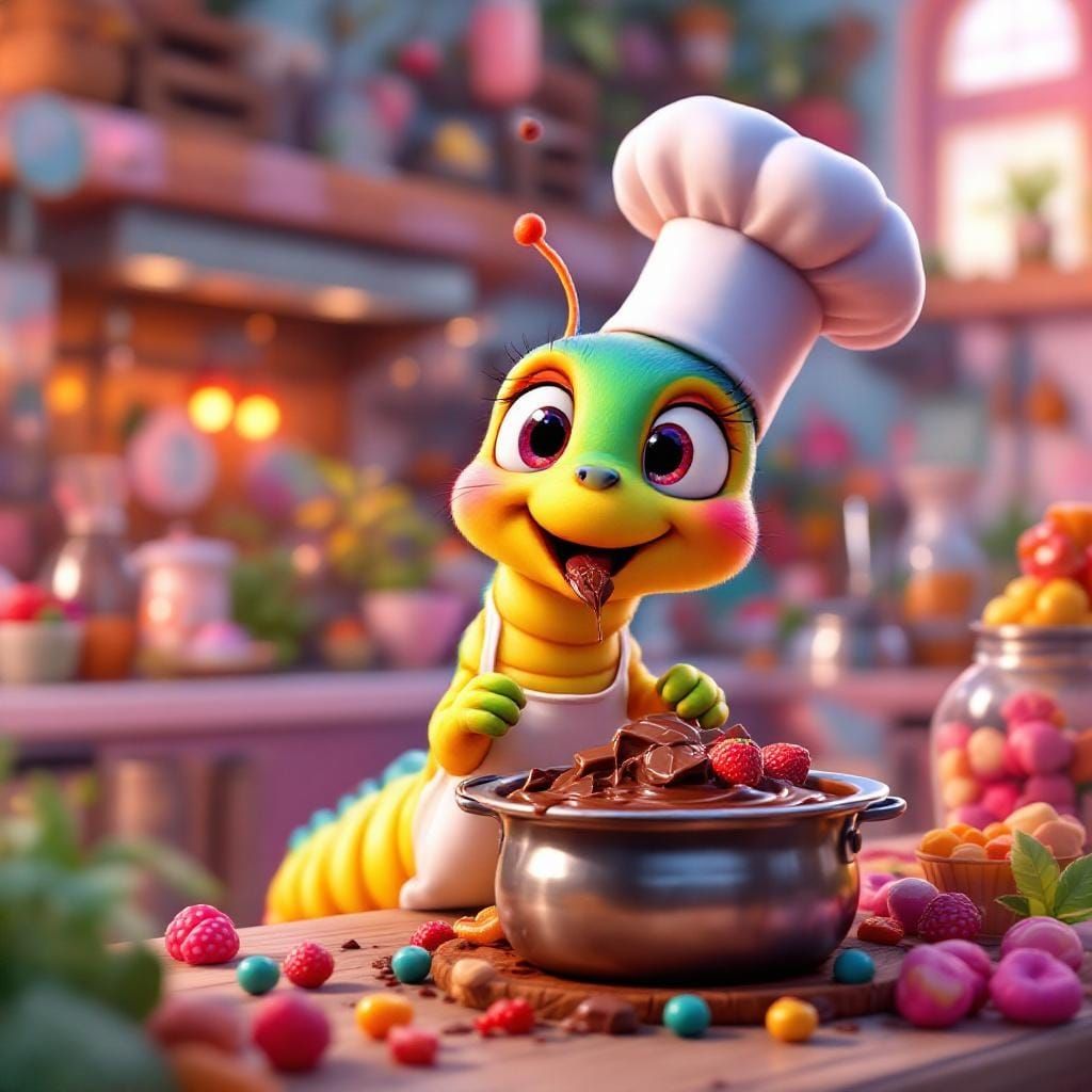 Caterpillar Chef's Chocolate Feast in Candy Factory