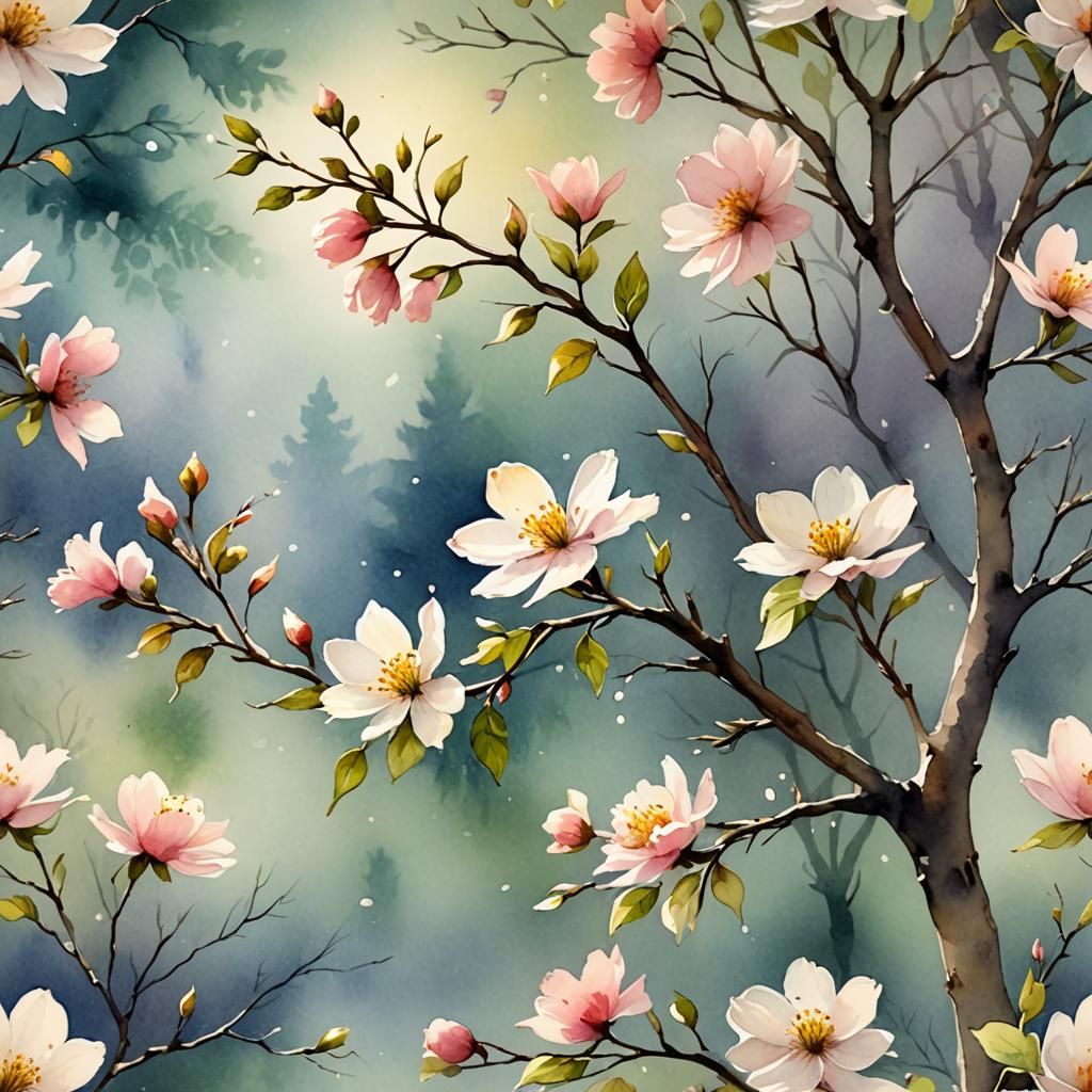 Little Flowers on the Tree