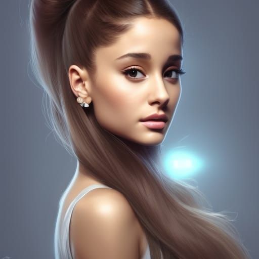 Ariana Grande Portrait in Art Nouveau Style