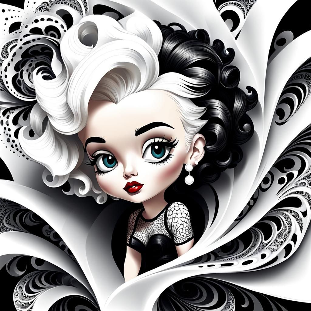 Baby Betty Boop and Marilyn Monroe Artwork