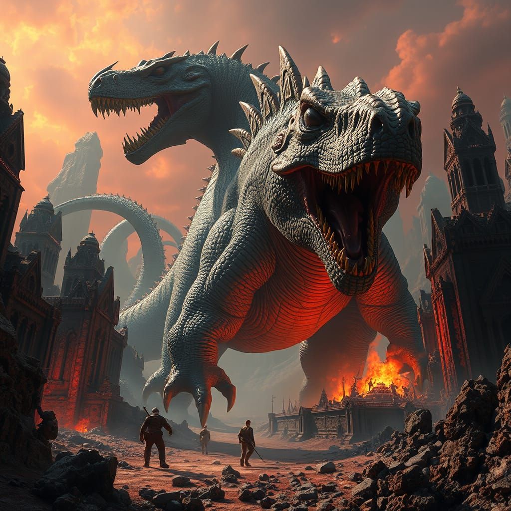 Giant Prehistoric Reptile Awakened by Nuclear Test Rampages ...