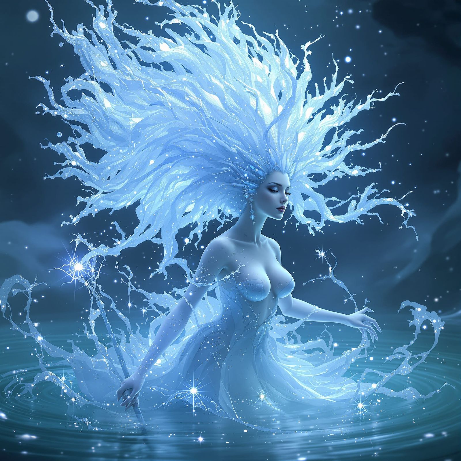 Mystical Water Goddess Concept Art