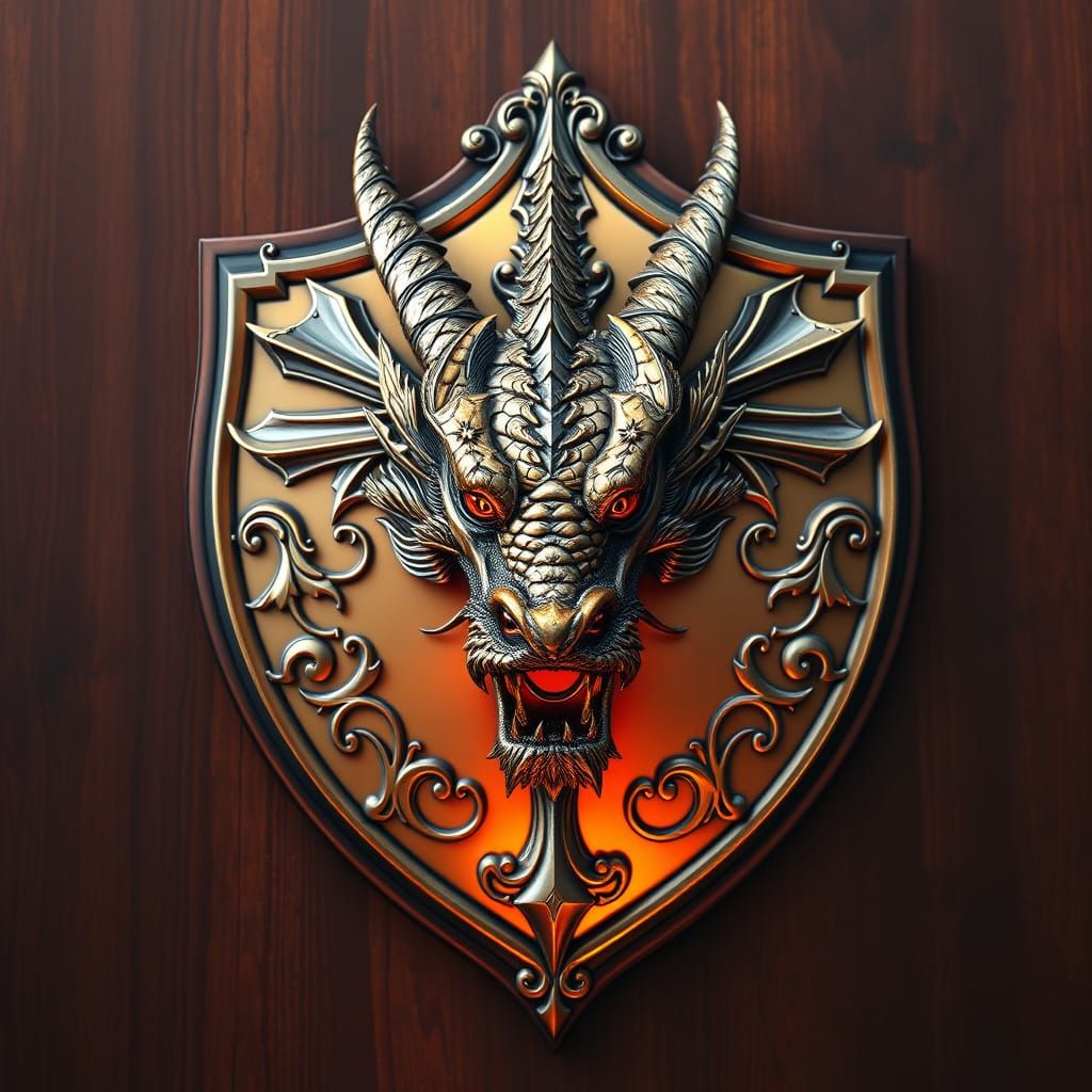 Dragon Breaker Family Crest in Exquisite Deviant Art Style