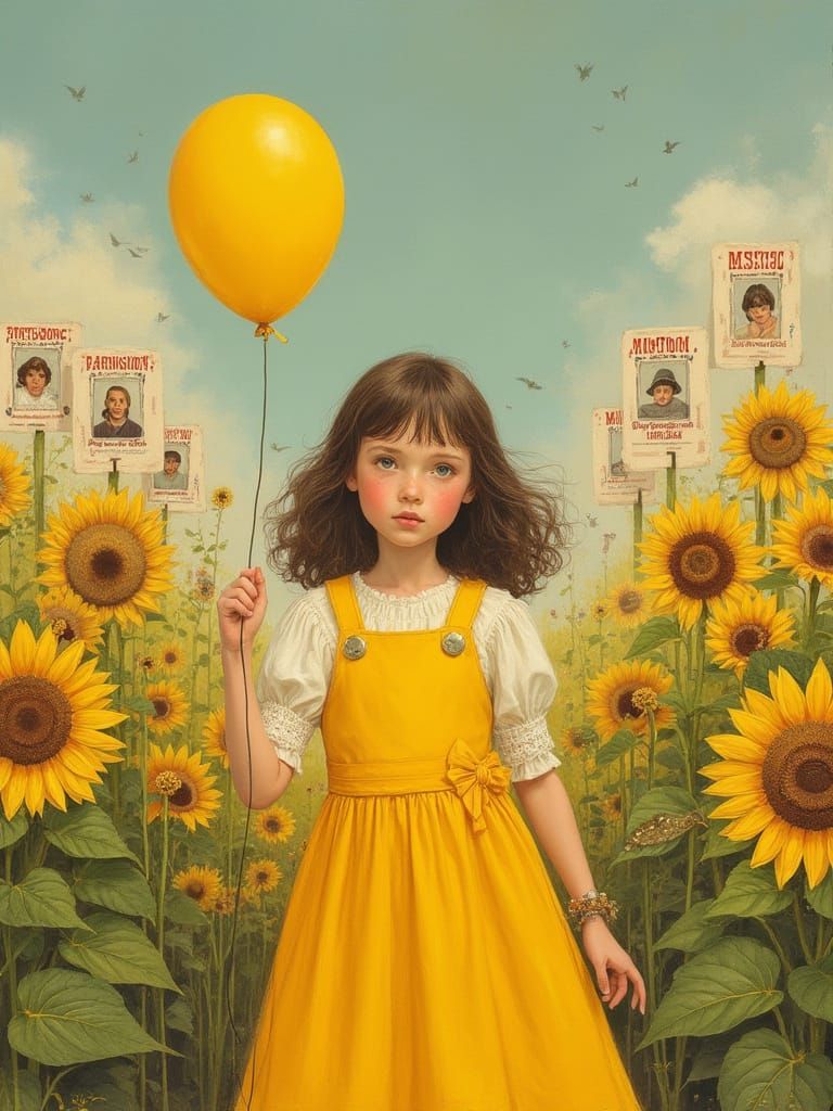 Sunflower Field: A Rockwell-esque Missing Children's Day