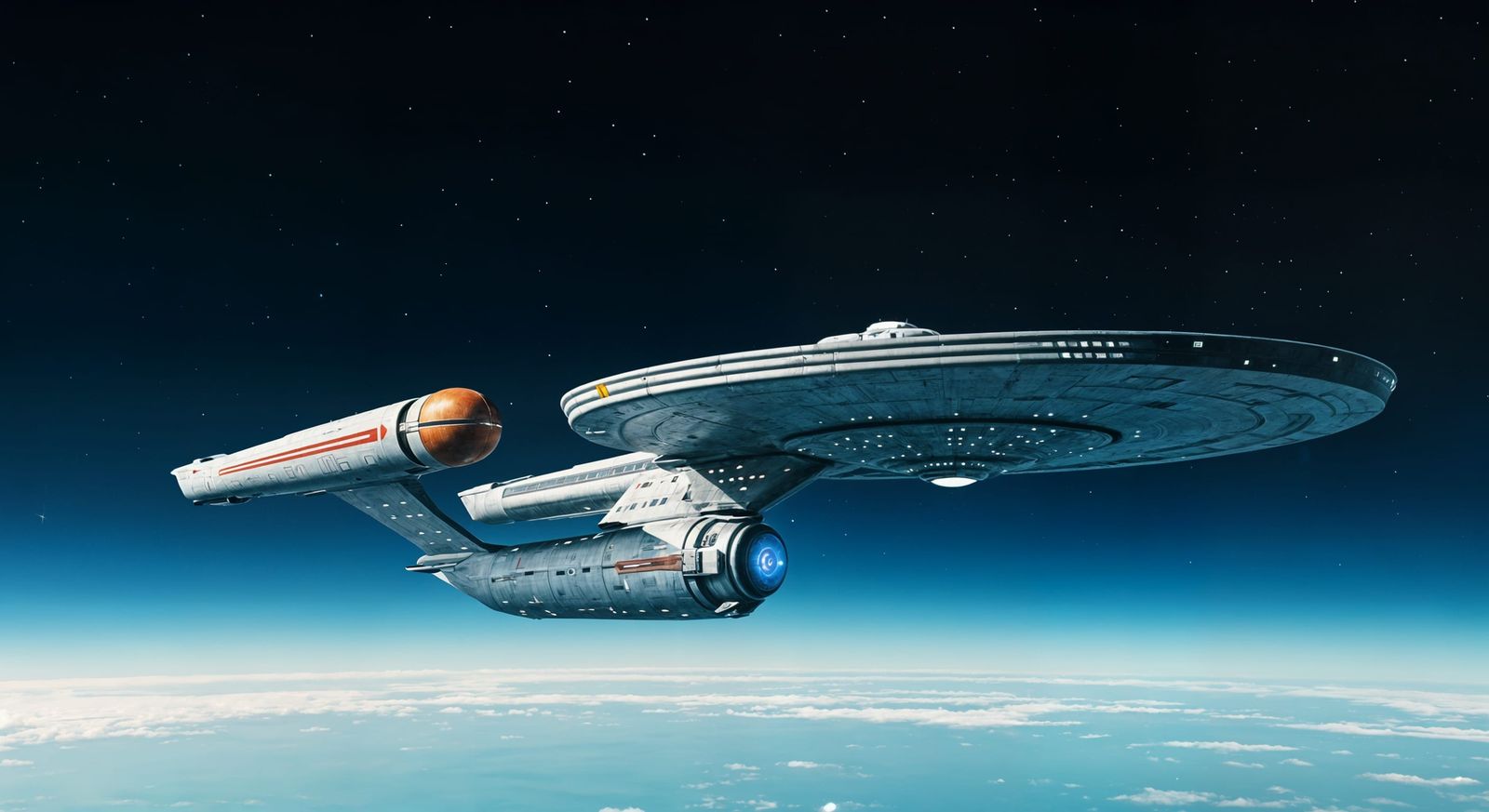 Omega Starship Concept Art with Cinematic Lighting