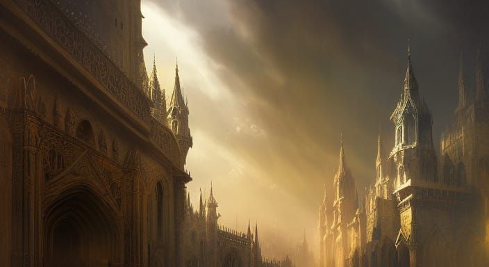 Avalon: King Arthur's Royal City, Digital Painting