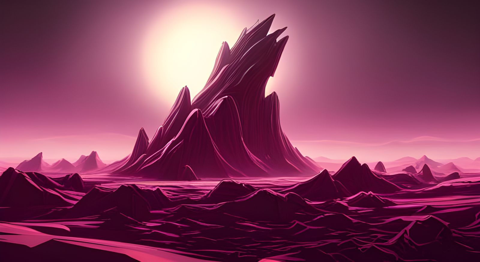 Dark Galactic Landscape Rendered with Octane