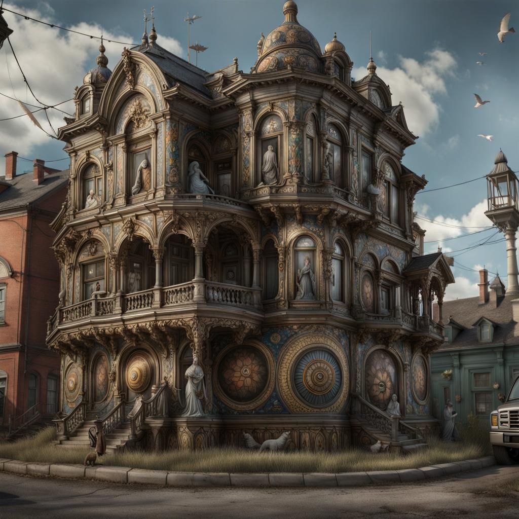 Hyperrealistic Street Art in Dystopian World