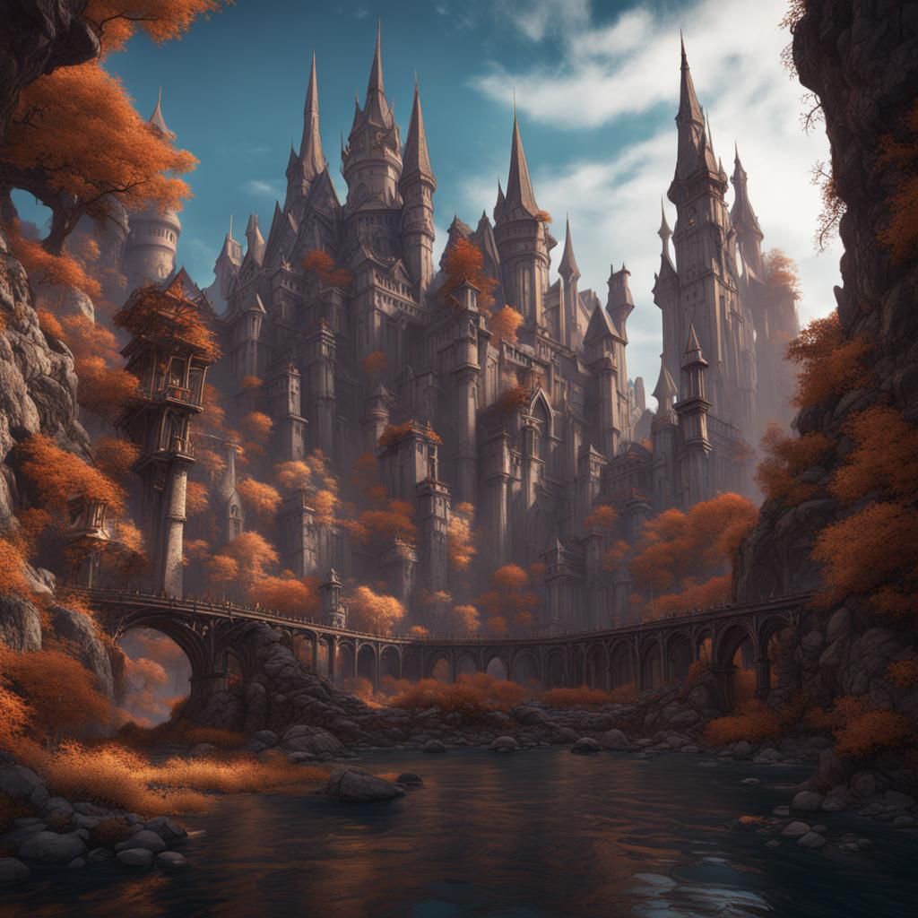 Fantastical Matte Painting in Deep Color