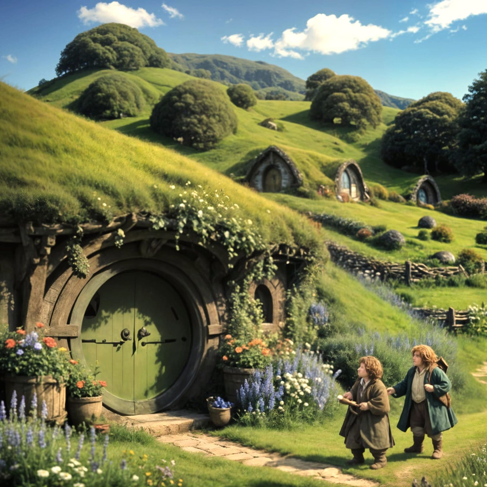 A Peaceful Shire Cottage Scene