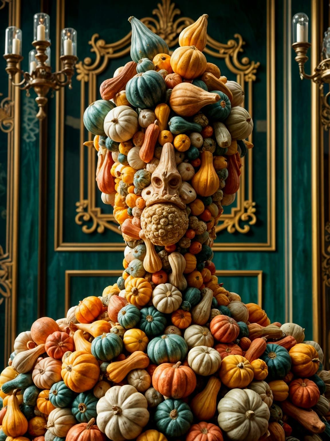 Colorful Gourd Sculpture in Art Deco Gallery