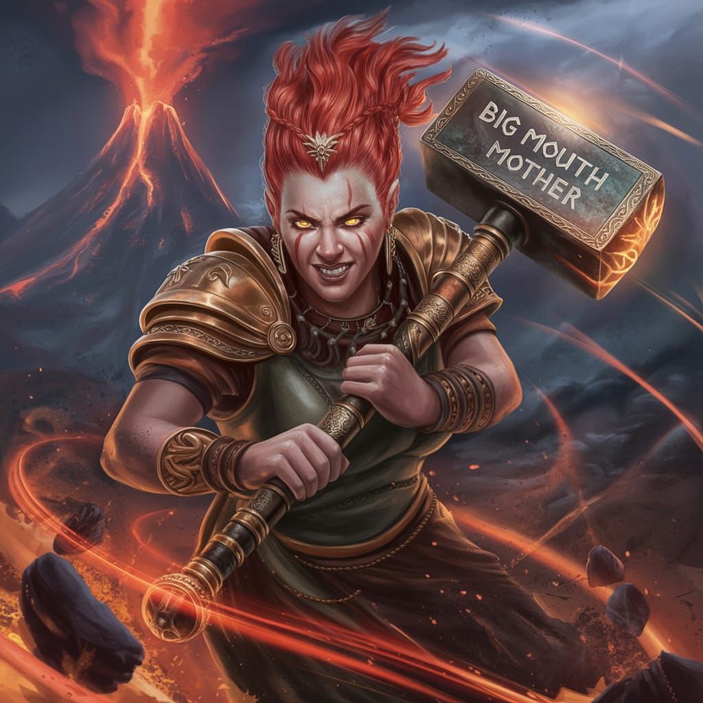 Goddess of Conflict and Defiance on Battlefield