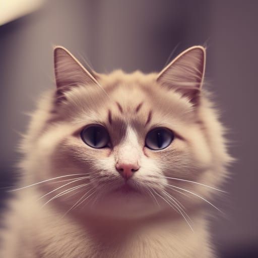 Robotic Cat in Natural Lighting, Professional Photography