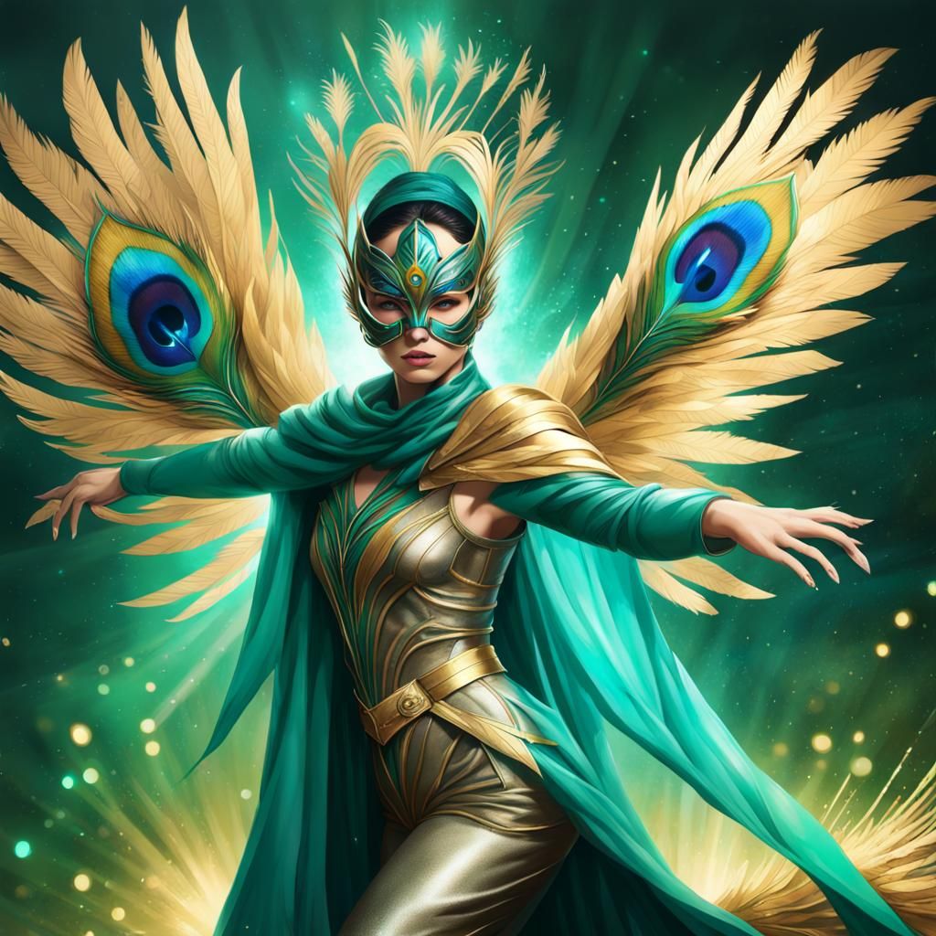 Mayurika: Turquoise Warrior Unleashed in Epic Comic Book Art