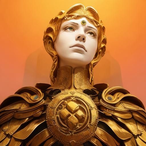 Ethereal Warrior: Hyperrealistic Cyberpunk Aura