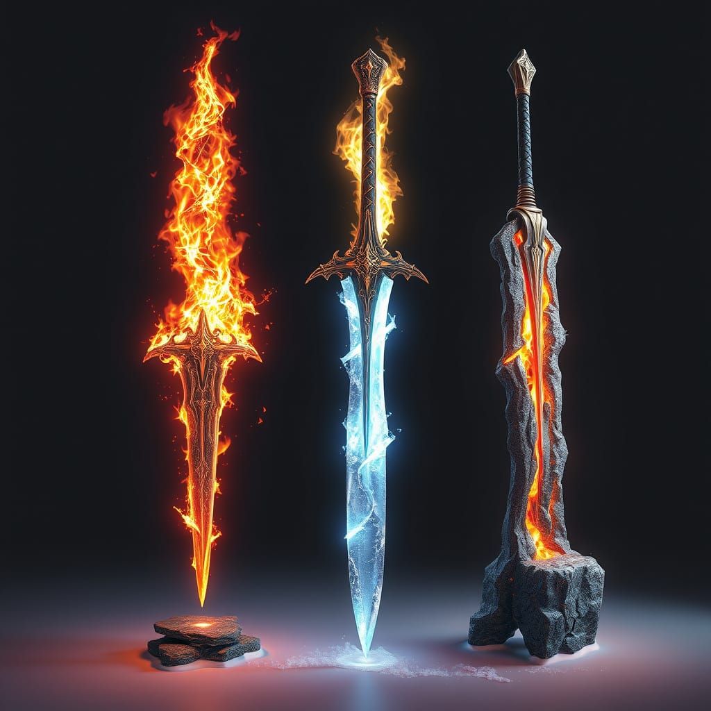 Sword of Fire and Ice, Ancient Earth Magic Concept Art