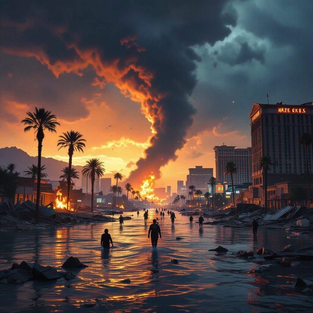 Post-Apocalyptic Las Vegas Tornado Disaster