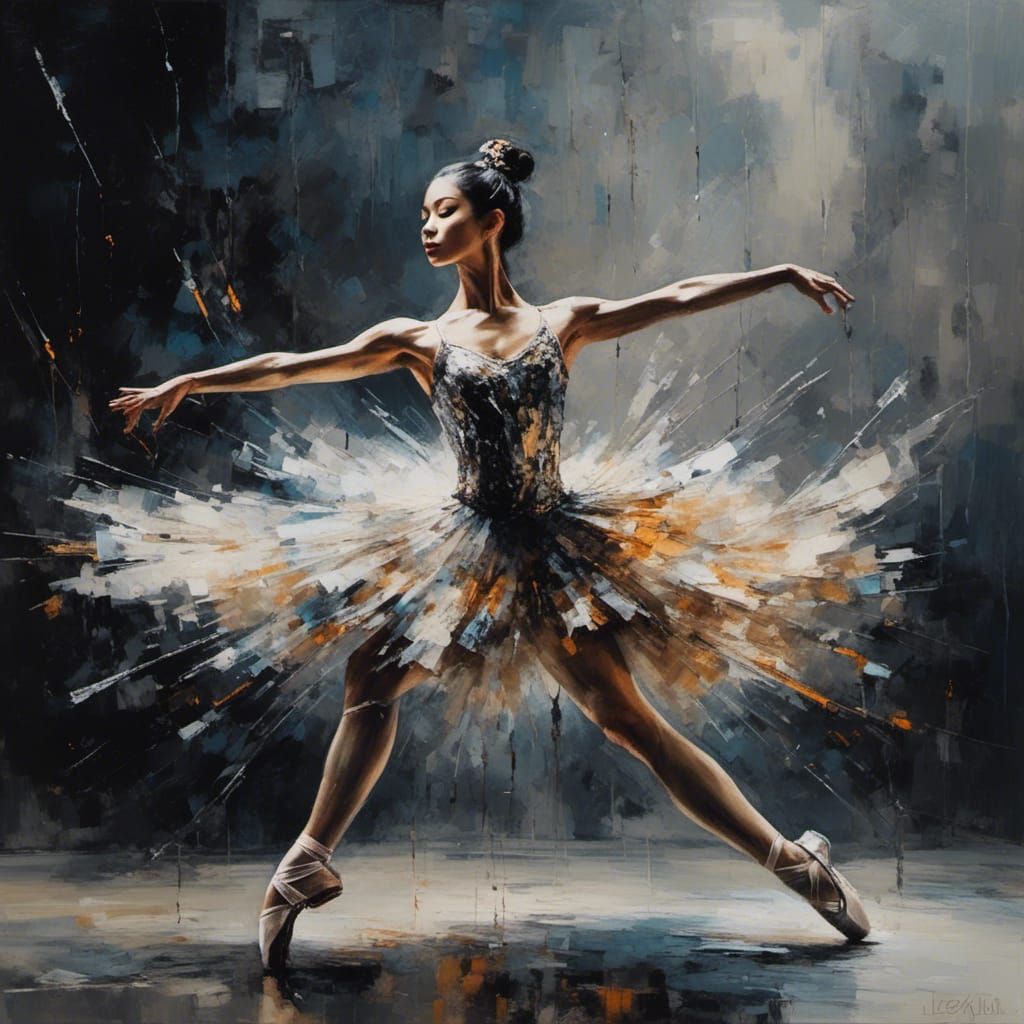 Android Ballet Dancer in Futuristic Style