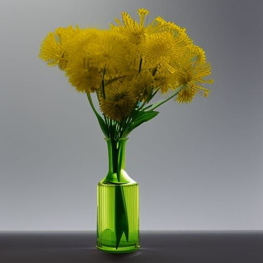 Wildflowers in Crystal Vase with Prismatic Sunlight