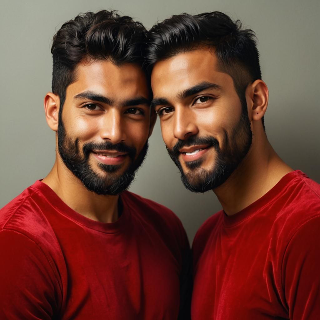 Smiling Men in Velvet: A Fashion Photography Portrait