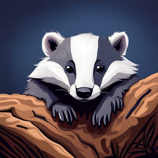 Adorable Badger Generated by AI