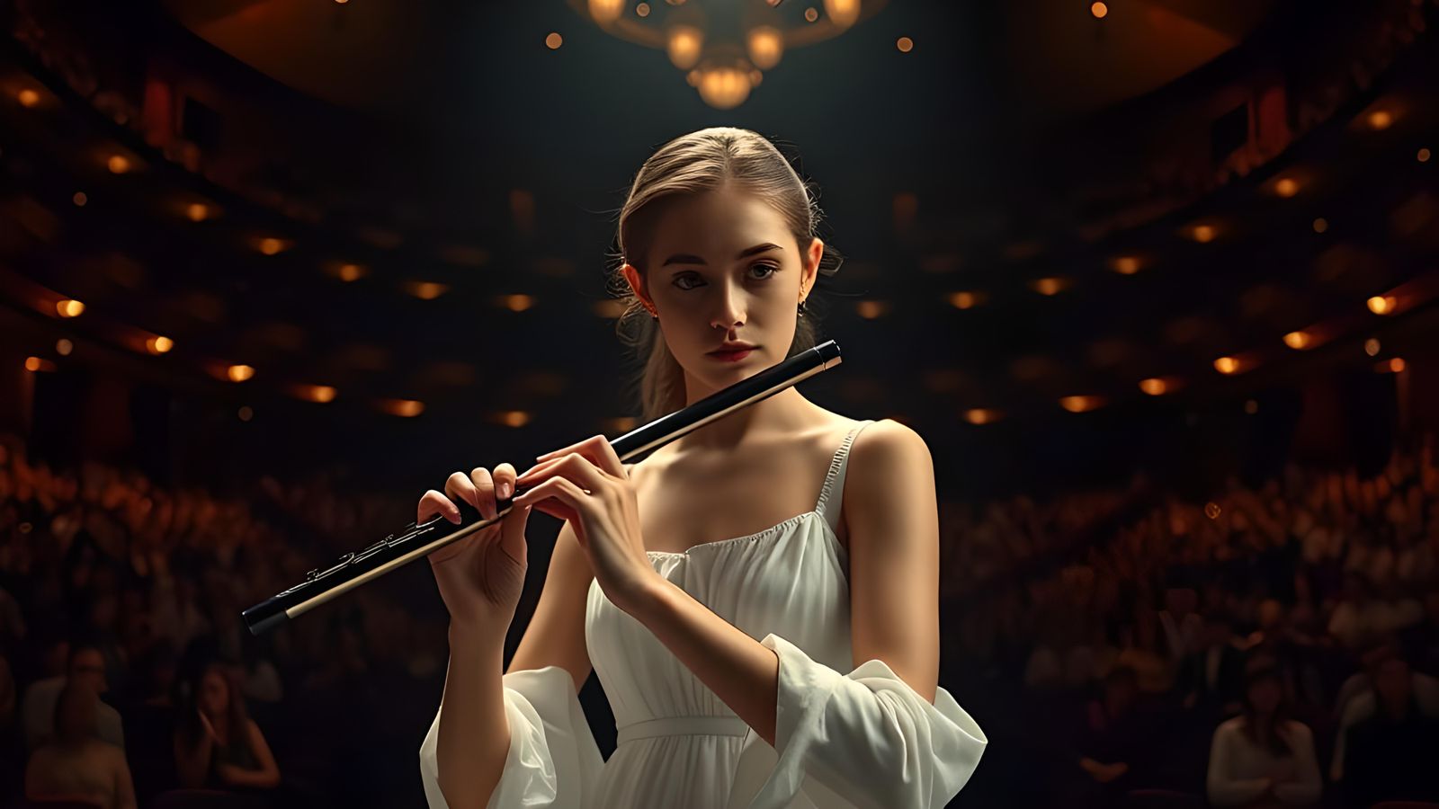 Emotional Flute Performance in Studio Setting