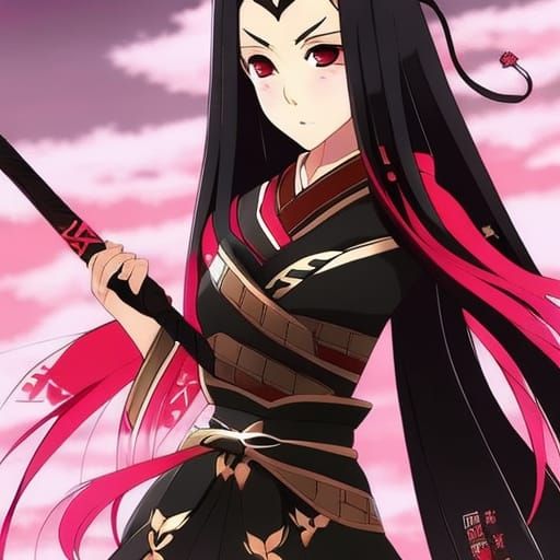 Nezuko in Anime Key Visual Style
