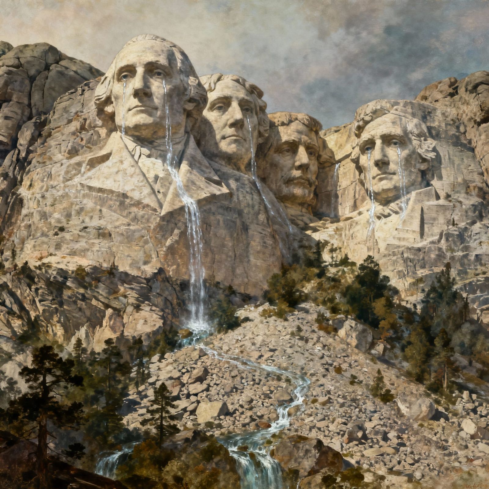 Mount Rushmore Cries Digital Matte Painting