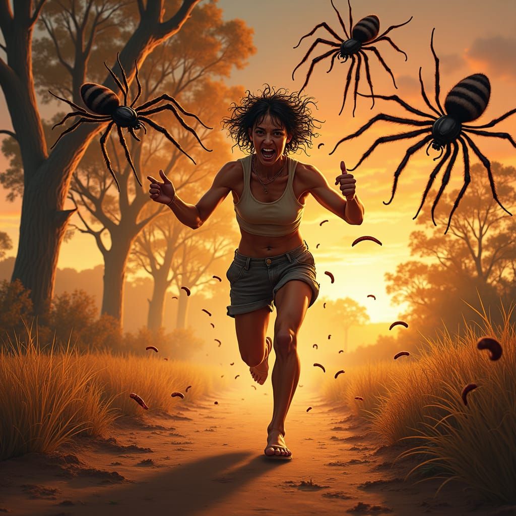 Fleeing Australia's Outback: A Hyper-Realistic Nightmare