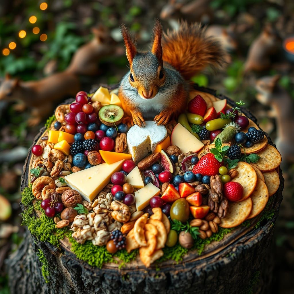 Squirrel Chef's Lavish Woodland Feast