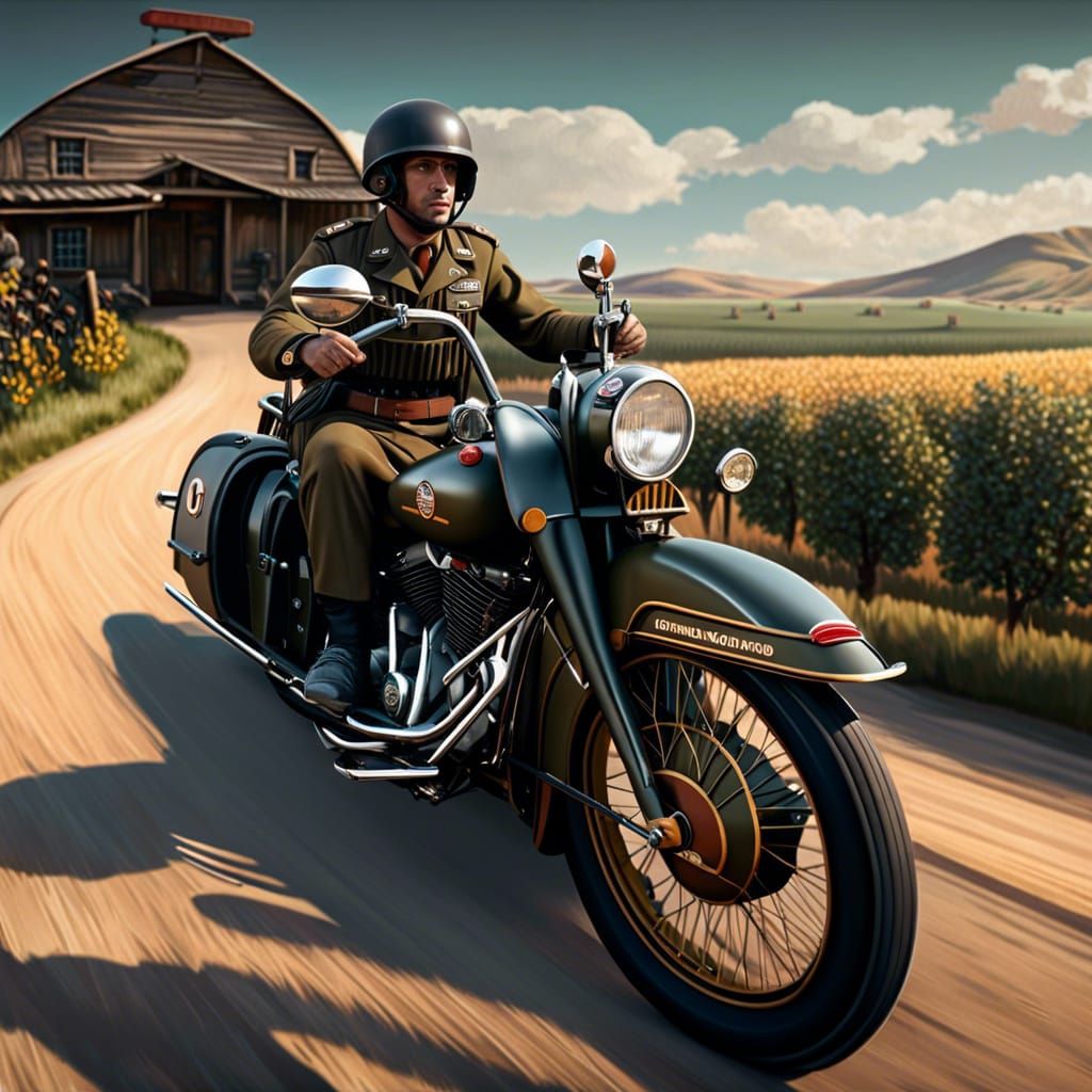 U.S. Army 1942 Harley Davidson WLA in 8K